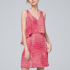 NWOT Snake Angle-Tiered Sleeveless Shift Dress